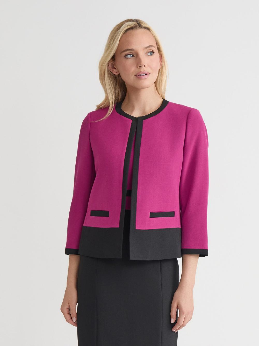 kasper Colorblock Jacket Iconic Stretch Crepe