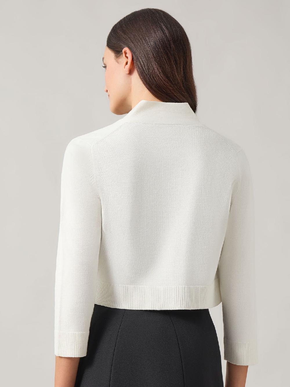 Kasper Cropped Cardigan