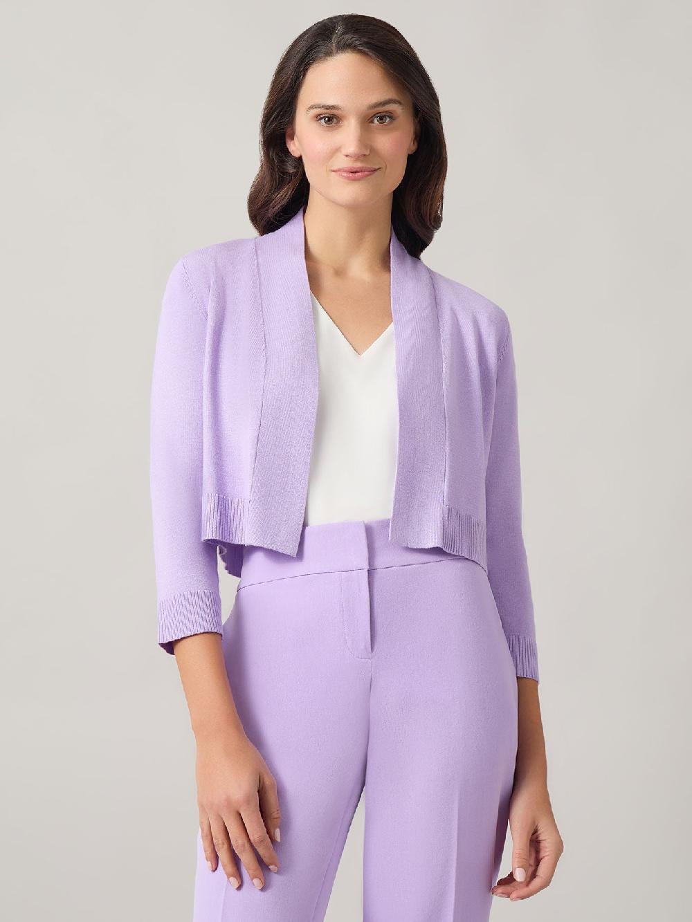 kasper Cropped Cardigan