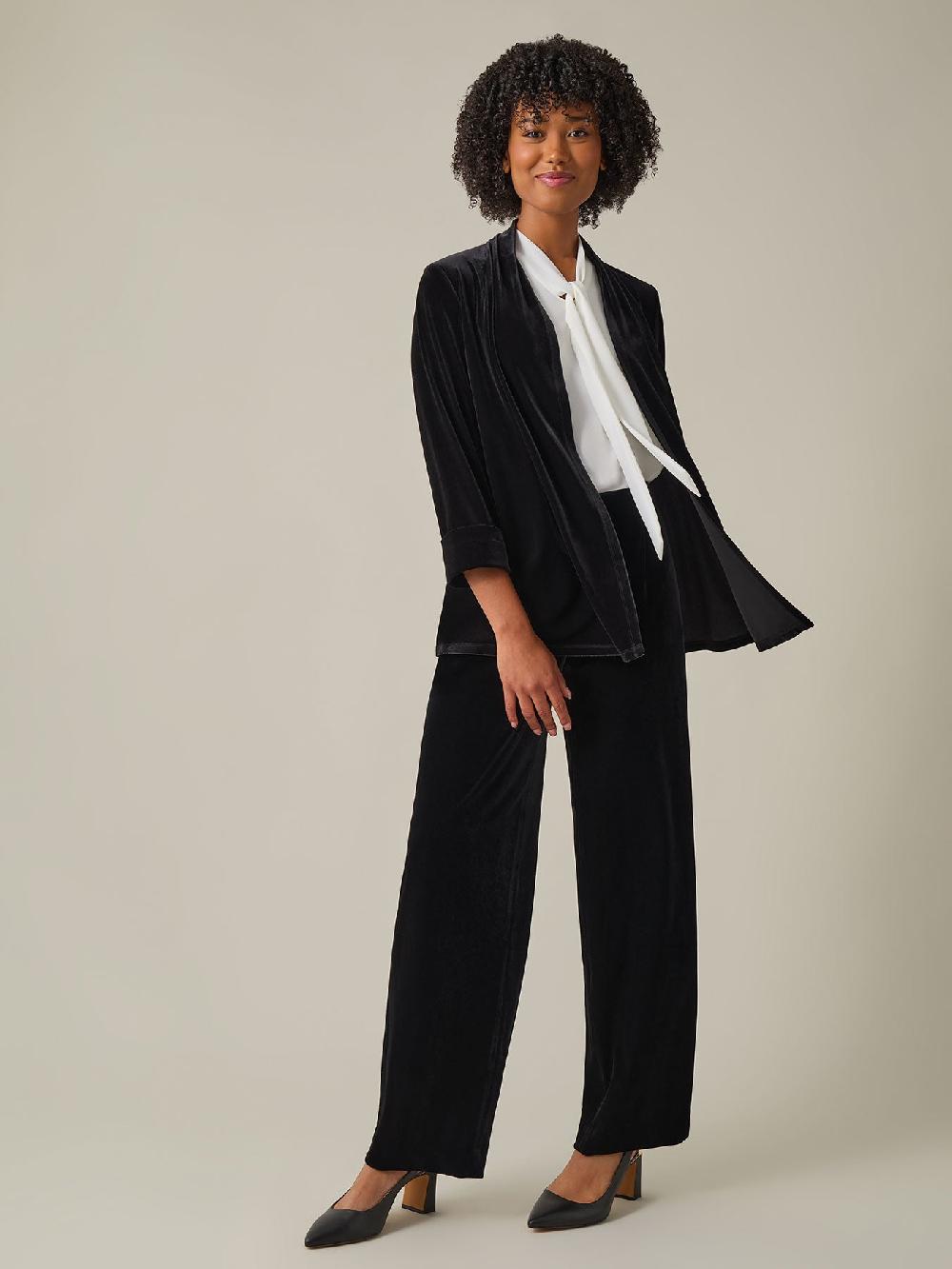 Kasper Cuffed Sleeve Cardigan Velvet