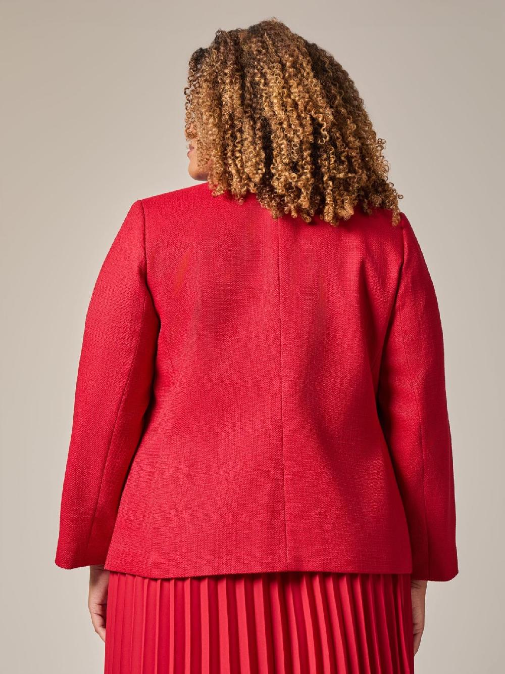 Kasper Double Breasted Jacket Crimson