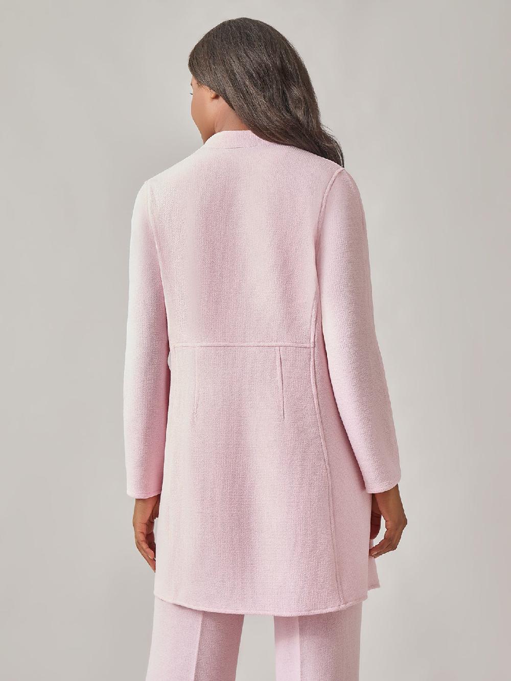 Kasper Drape Front Cardigan Melange Crepe