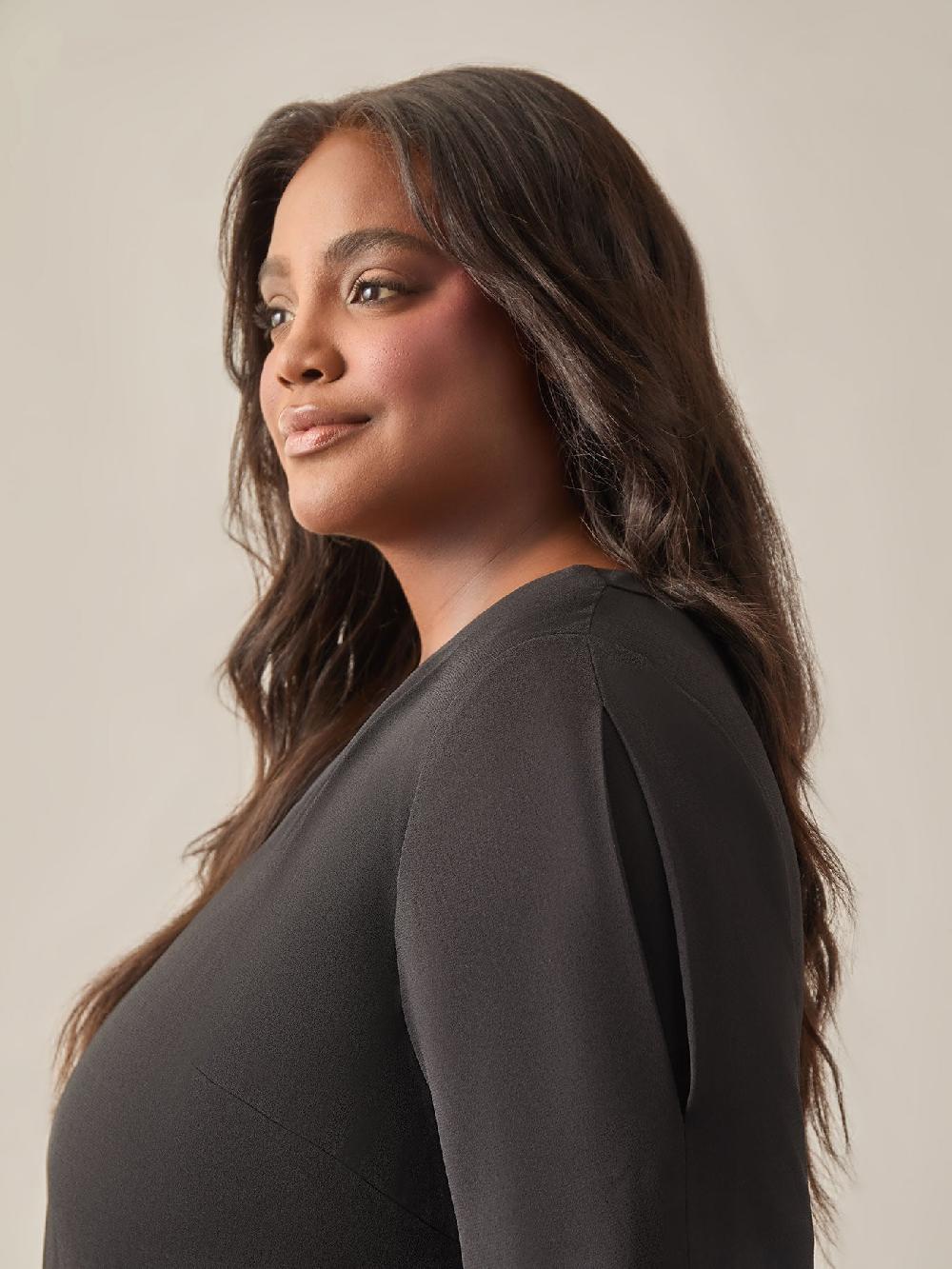 Kasper Everyday V-Neck Blouse Black