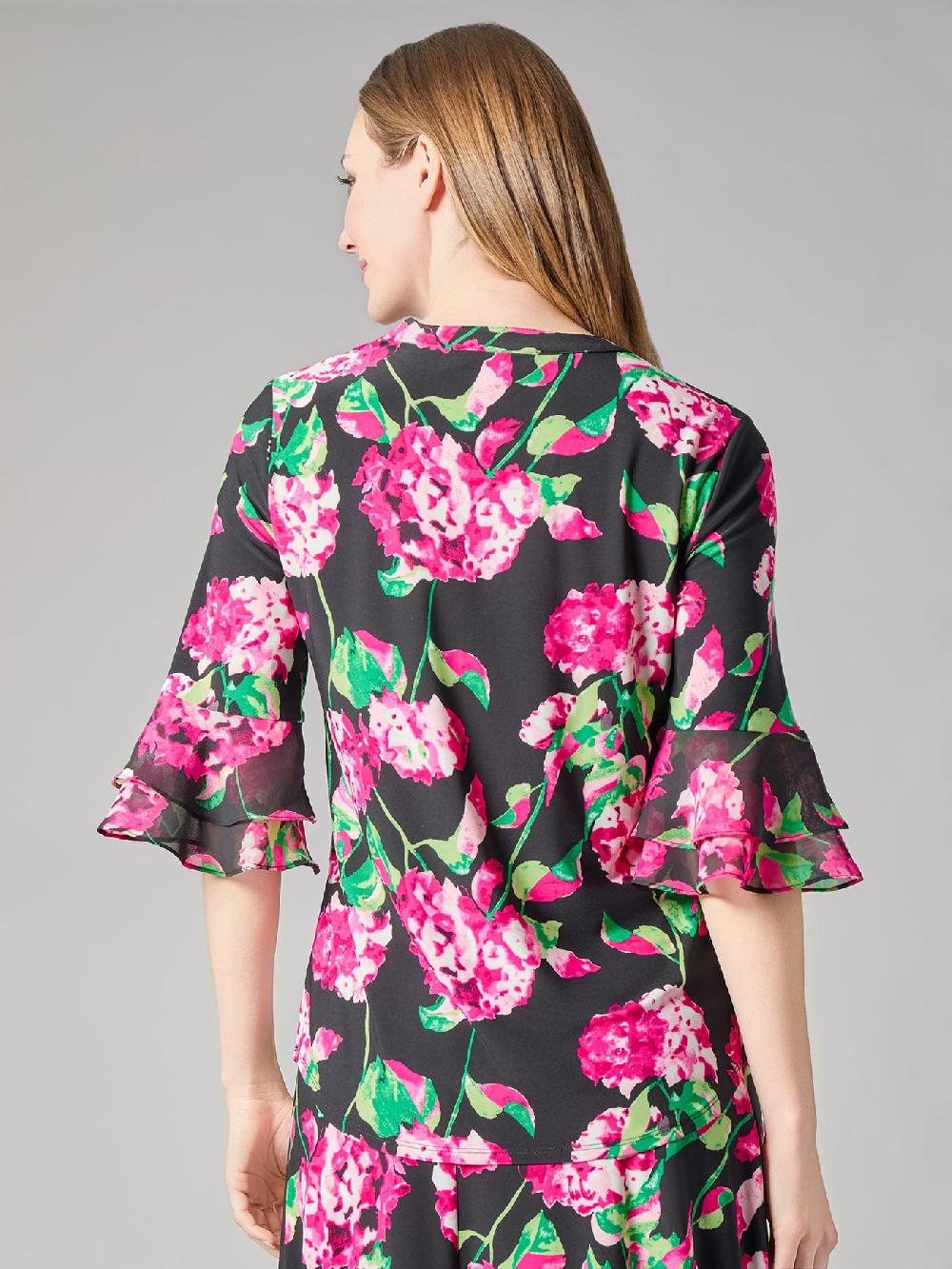 Kasper Flutter Sleeve Blouse Everyday Knit