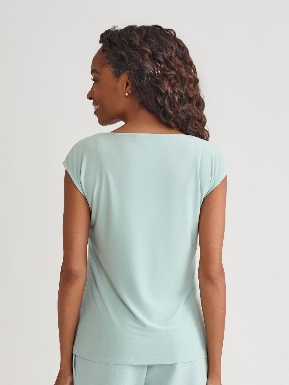 Kasper Jeweled Neck Top Everyday Knit