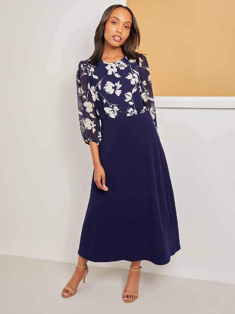 Kasper Kate Skirt Iconic Stretch Crosshatch