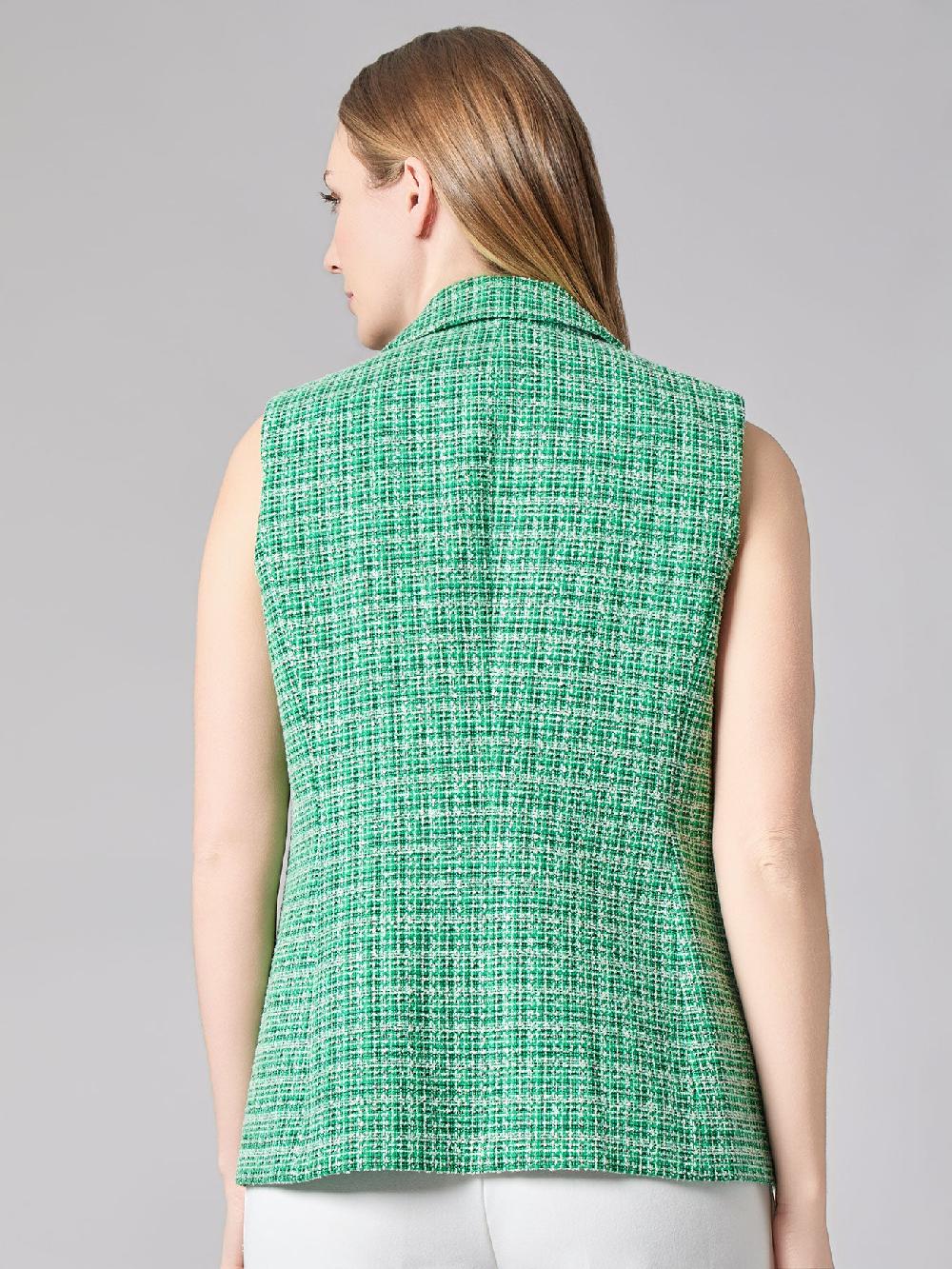 Kasper Notch Collar Vest Tweed