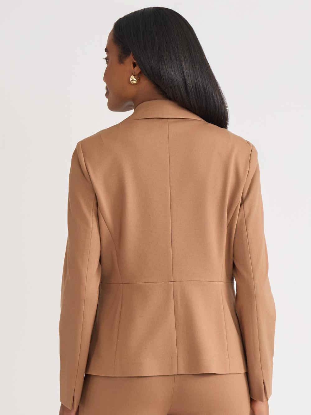 Kasper One Button Jacket Iconic Stretch Crepe