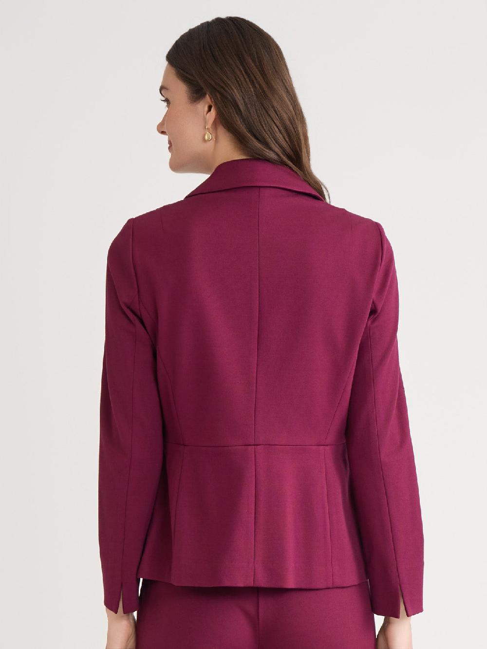 Kasper One Button Jacket Iconic Stretch Crepe