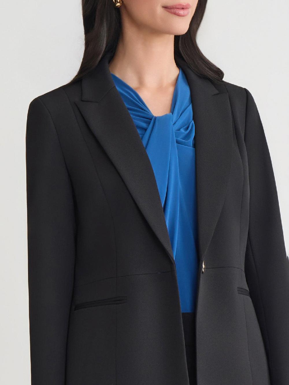 Kasper One Button Jacket Stretch Twill