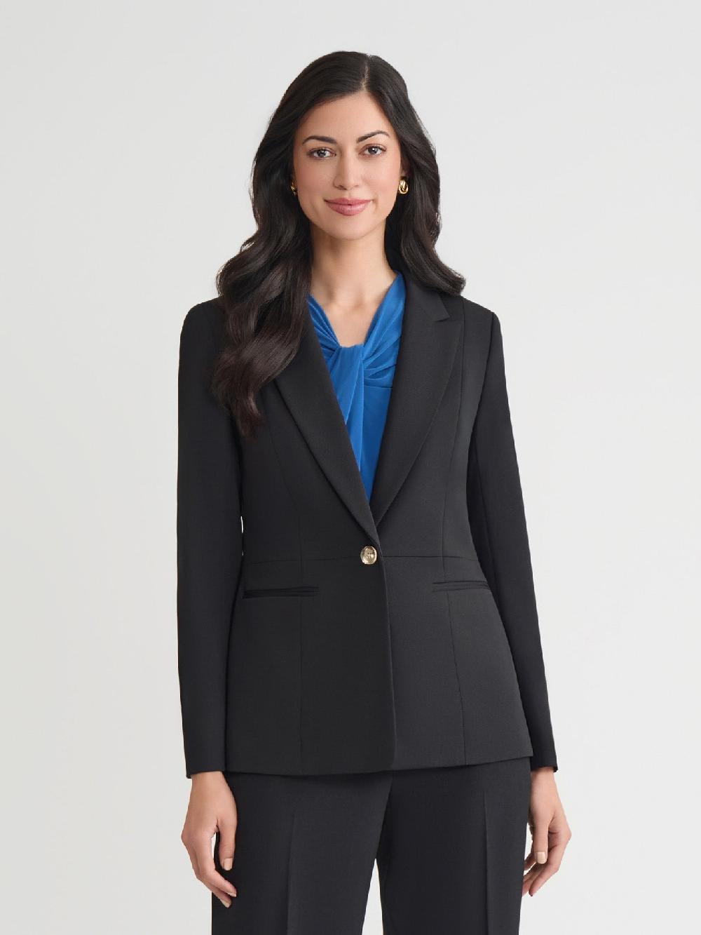 kasper One Button Jacket Stretch Twill