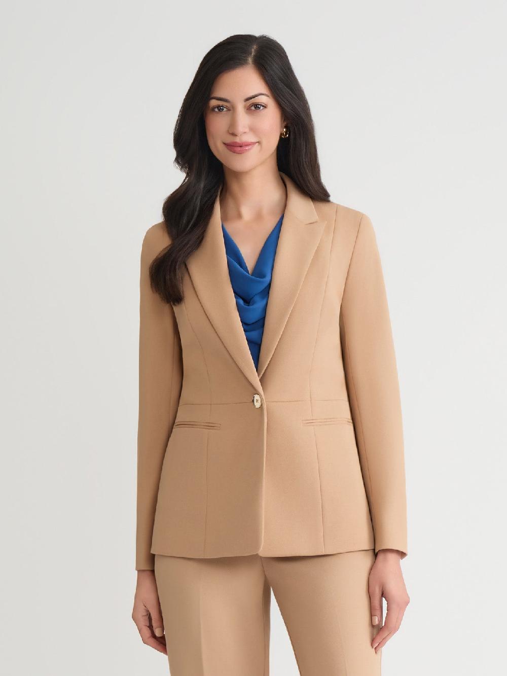 kasper One Button Jacket Stretch Twill