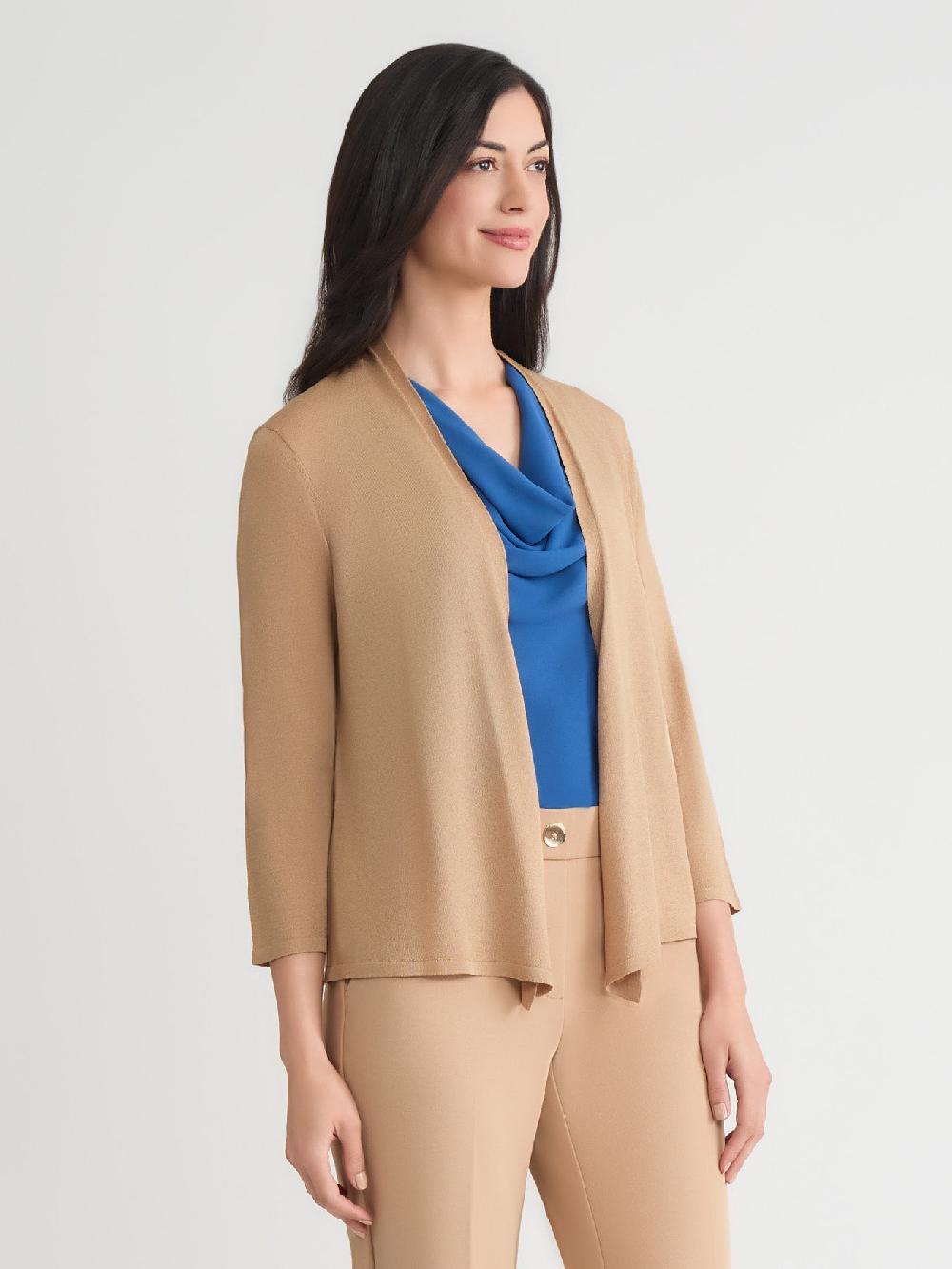 Kasper Open Front A-Line Cardigan
