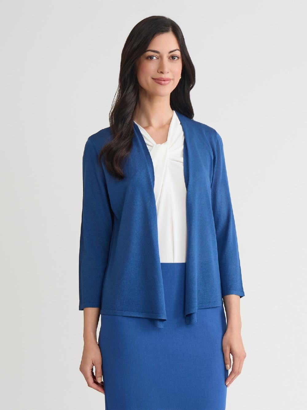 kasper Open Front A-Line Cardigan