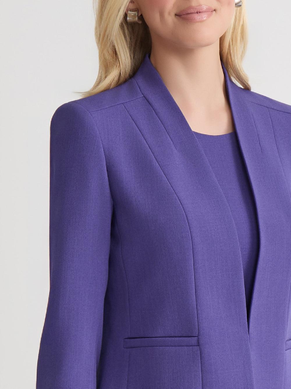 Kasper Open Front Jacket Iconic Stretch Crepe