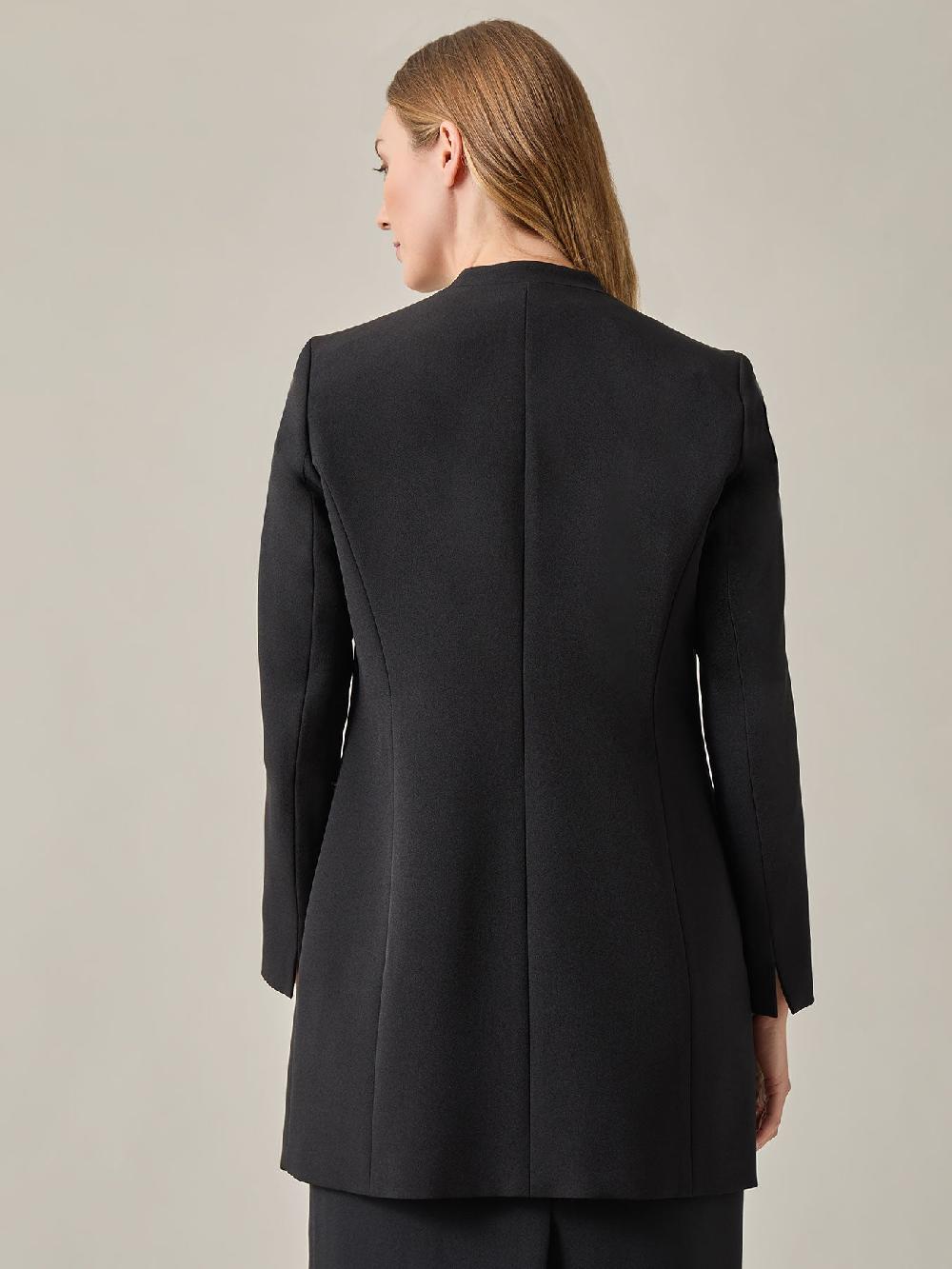 Kasper Open Front Topper Iconic Stretch Crepe