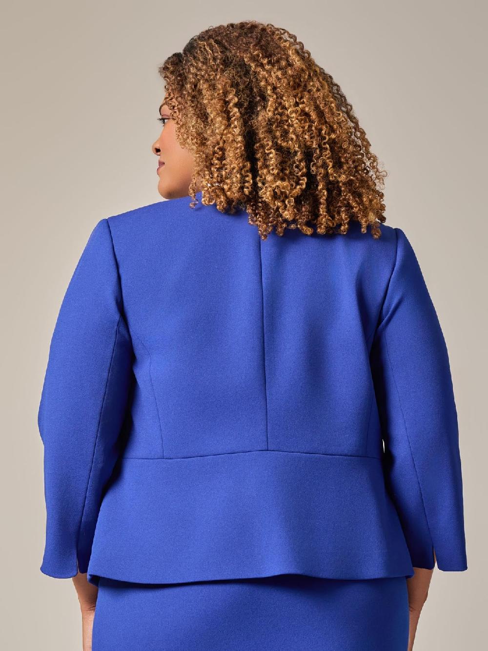 Kasper Peplum Jacket Royal Signature