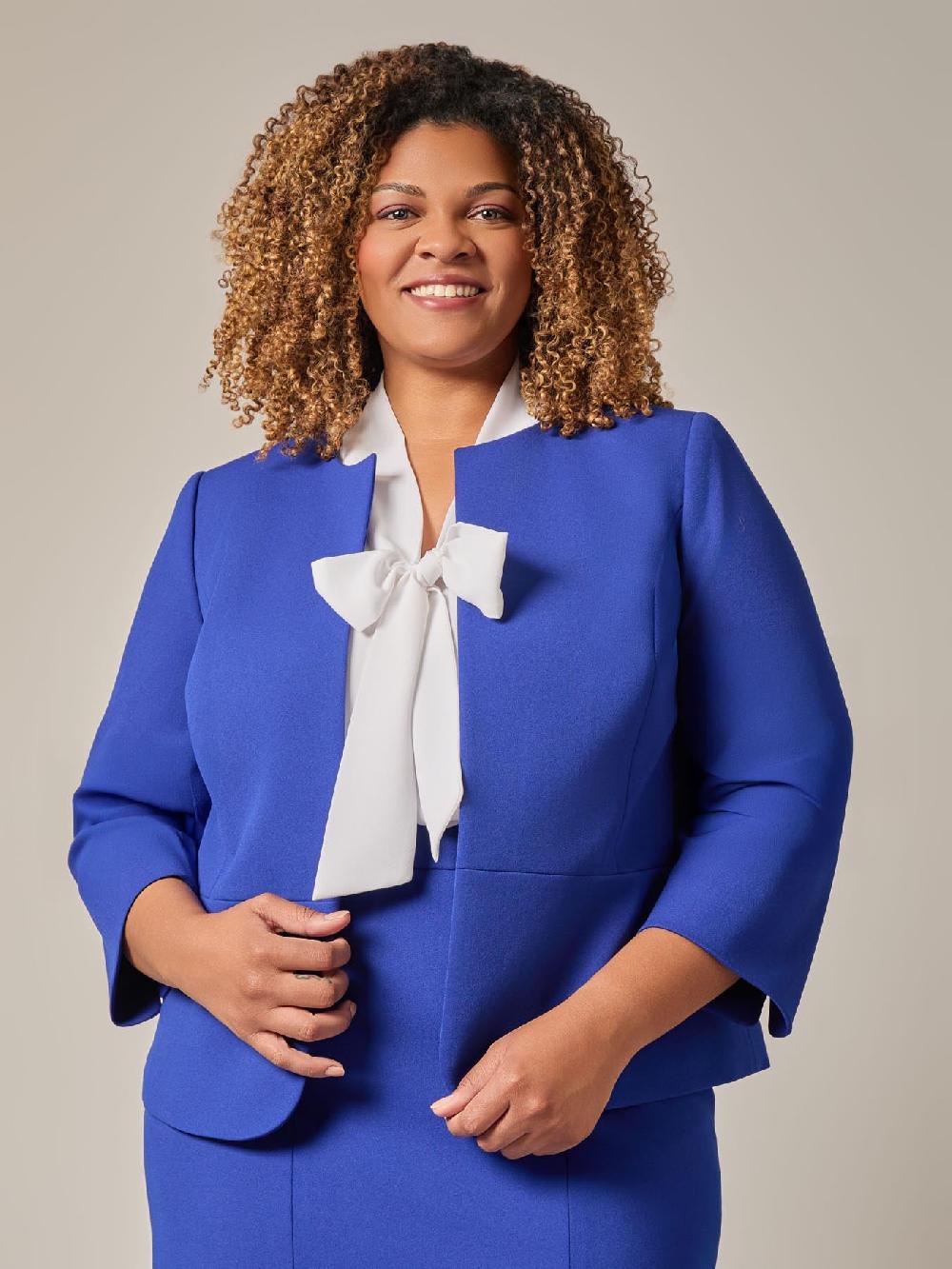 kasper Peplum Jacket Royal Signature