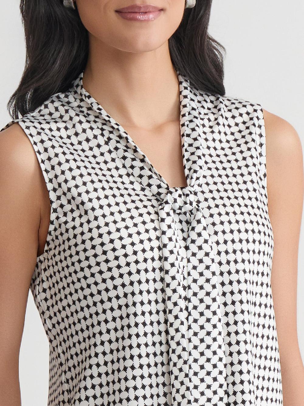 Kasper Petite Audrey Blouse Printed Crepe