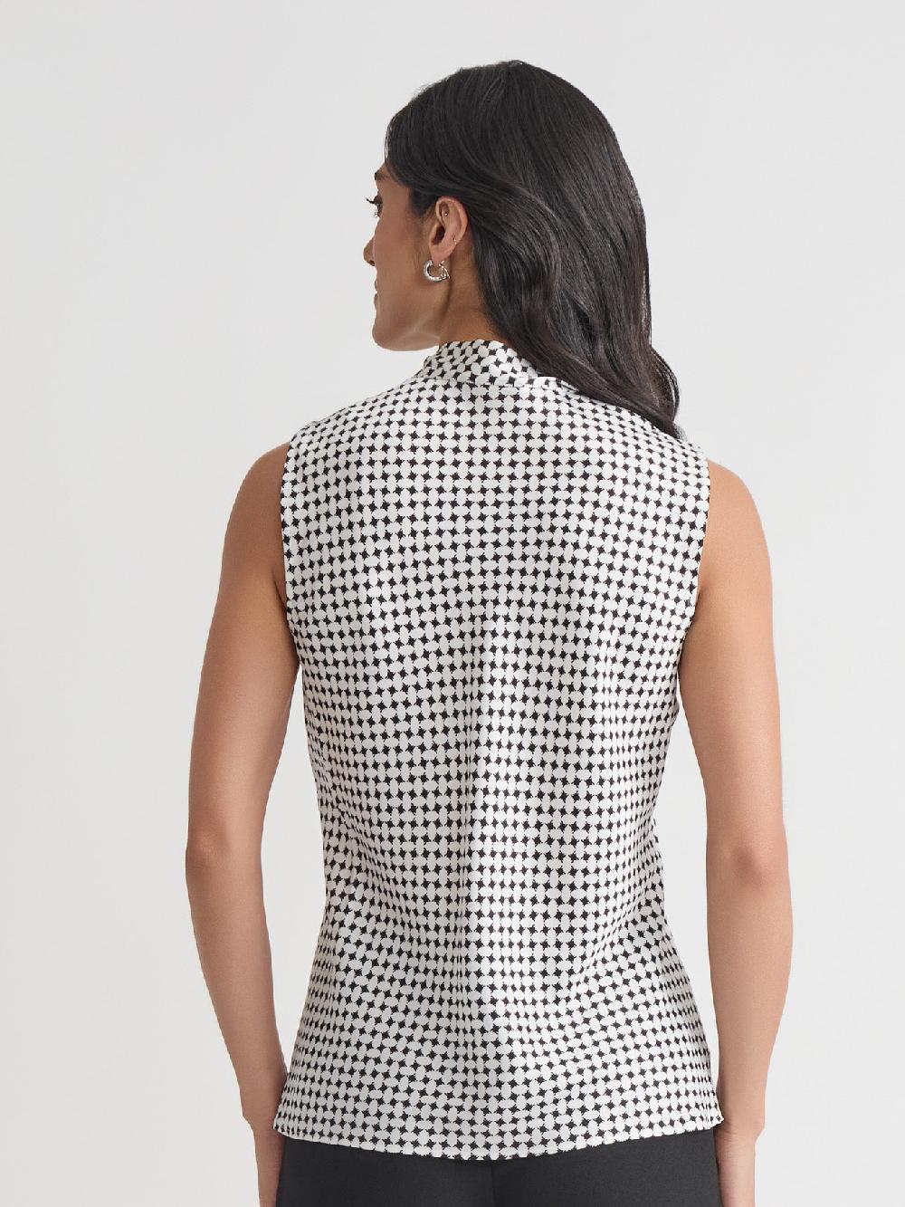 Kasper Petite Audrey Blouse Printed Crepe