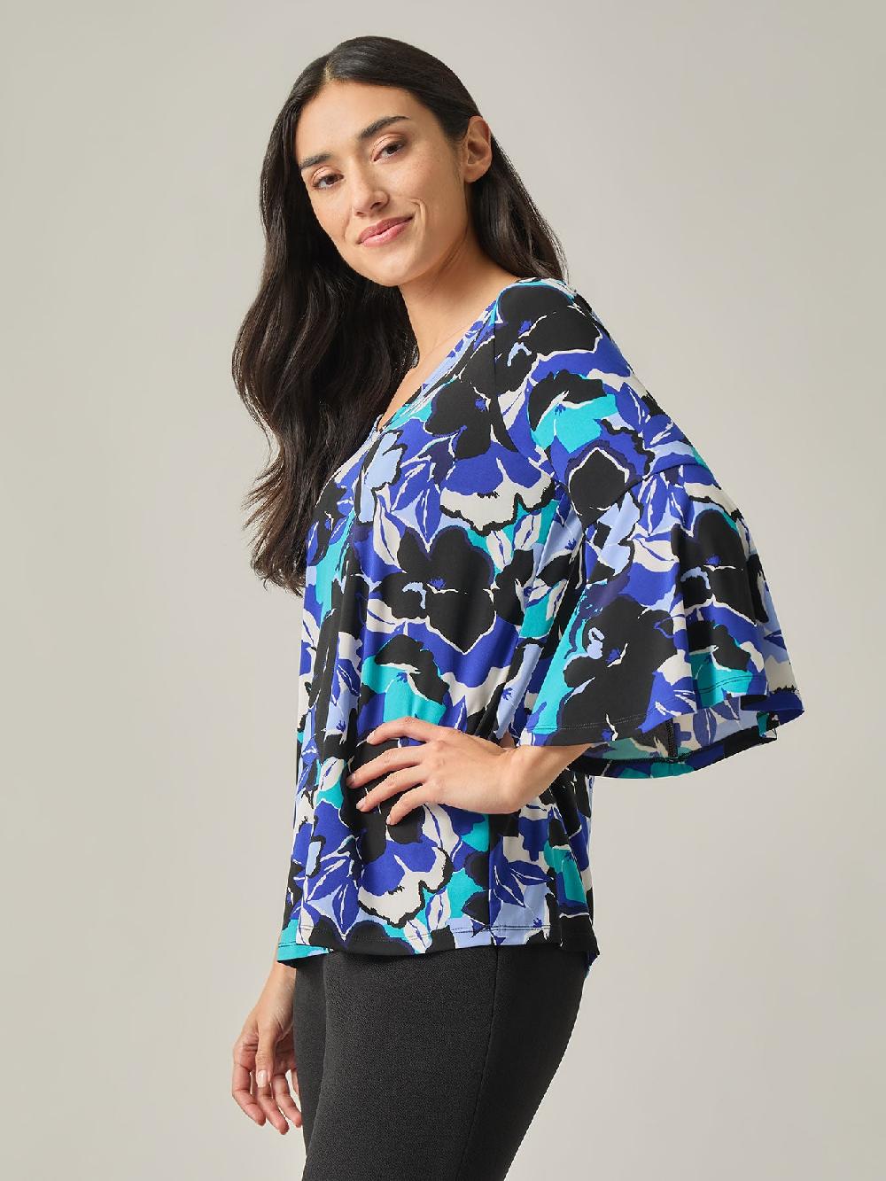 Kasper Petite Bell Sleeve Top Everyday Knit