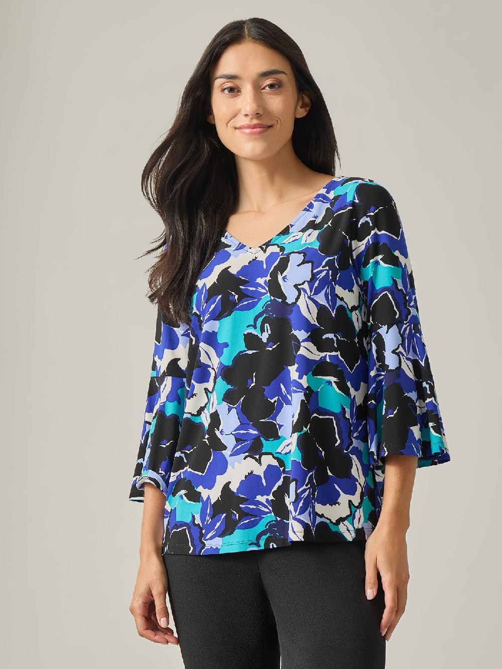 kasper Petite Bell Sleeve Top Everyday Knit