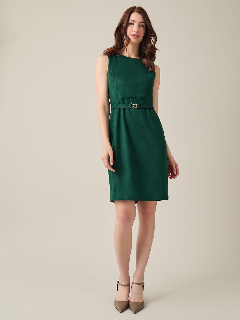 kasper Petite Chic Sheath Dress Scuba Suede