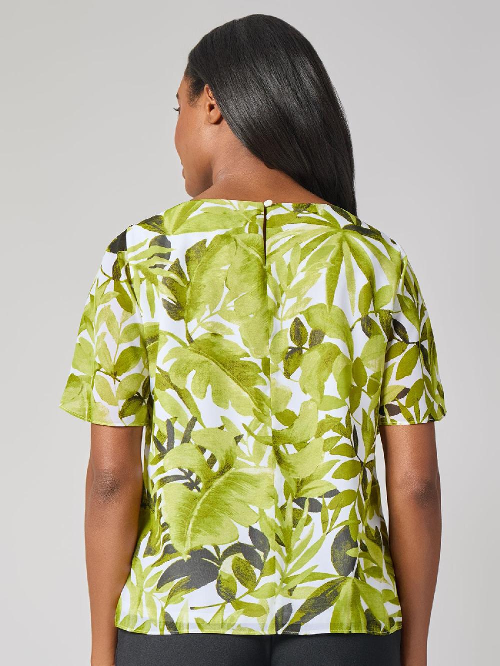 Kasper Petite Flare Sleeve Blouse Soft Drape