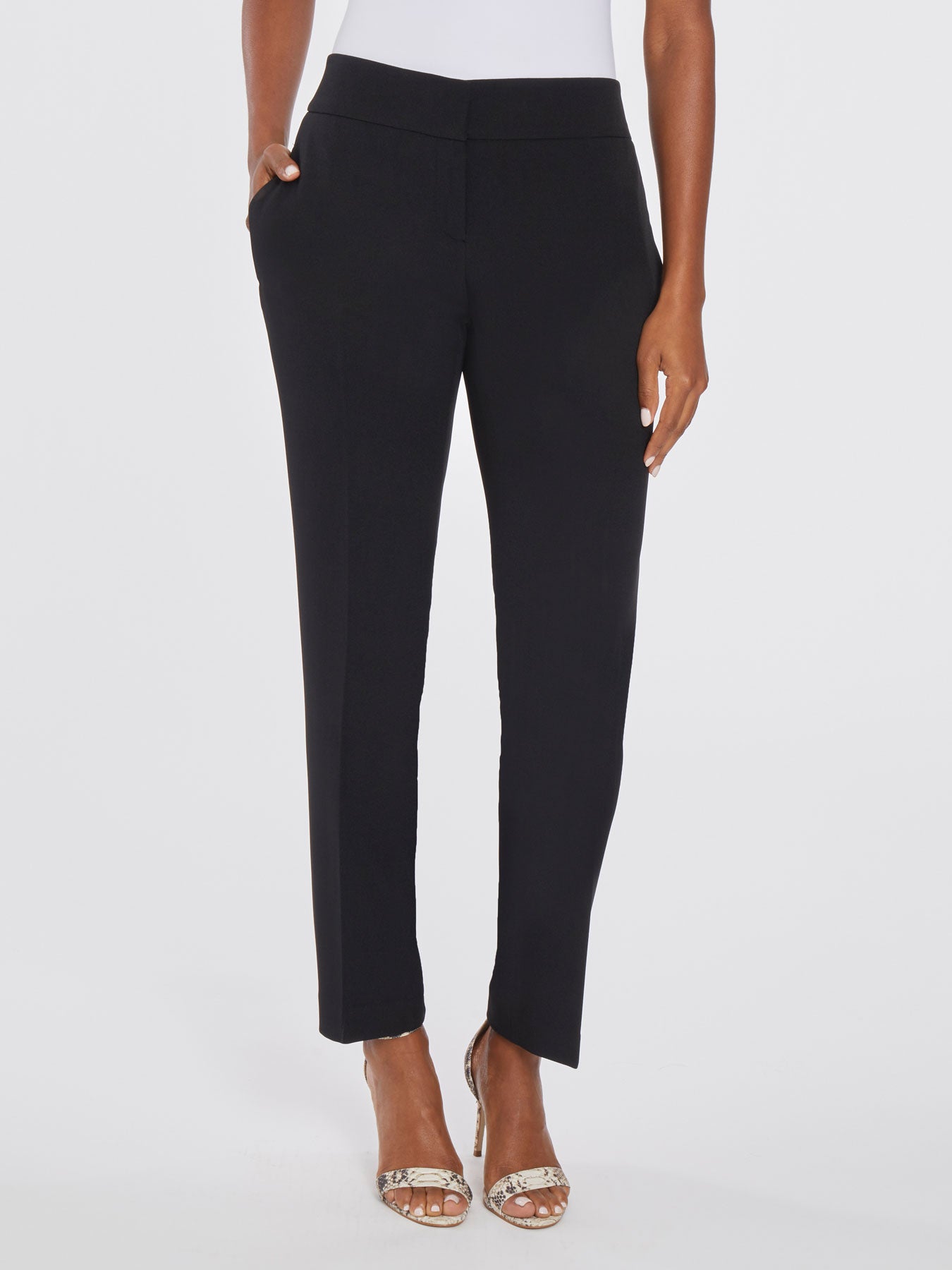 kasper Petite Harlow Pant Iconic Stretch Crepe