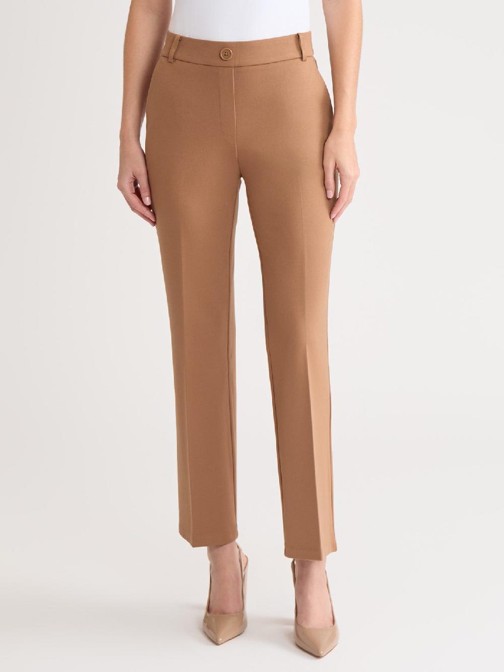 kasper Petite Pull-On Faux Fly Front Pant