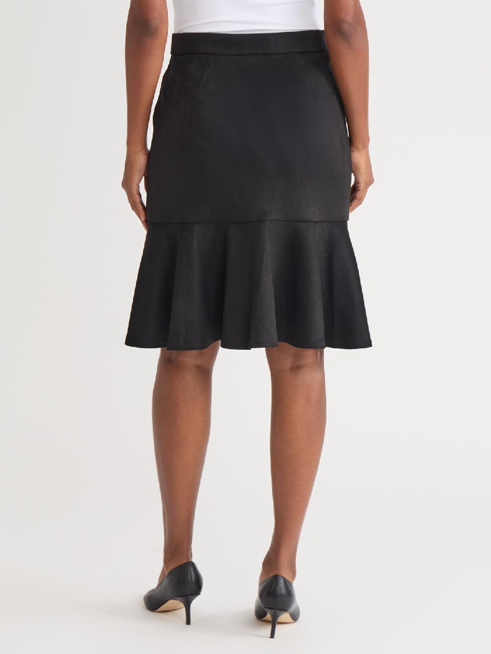 Kasper Petite Pull On Flare Skirt Scuba Knit