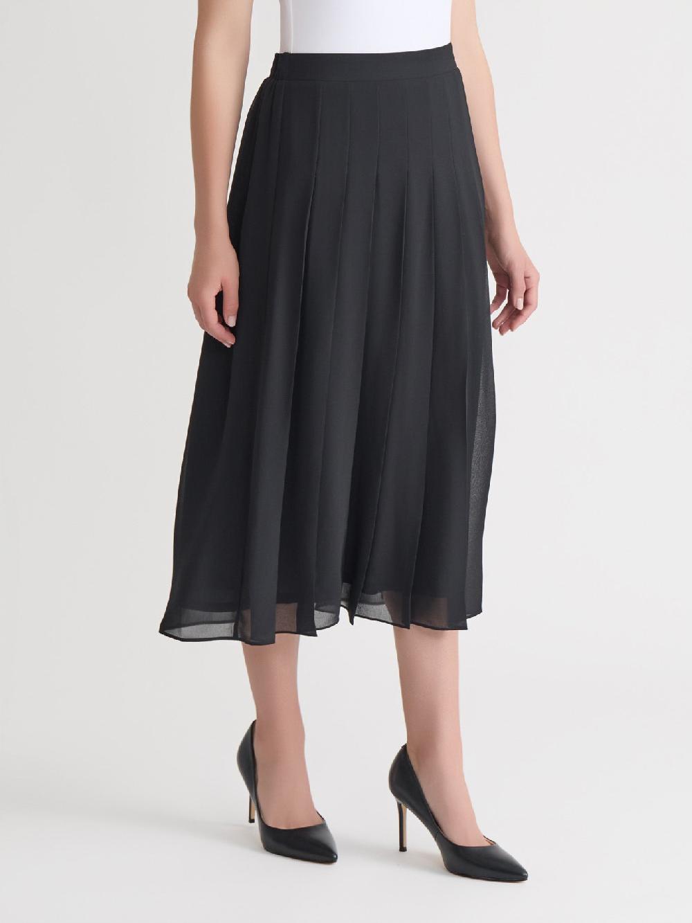 Kasper Petite Pull-On Pleated Skirt Everyday Knit