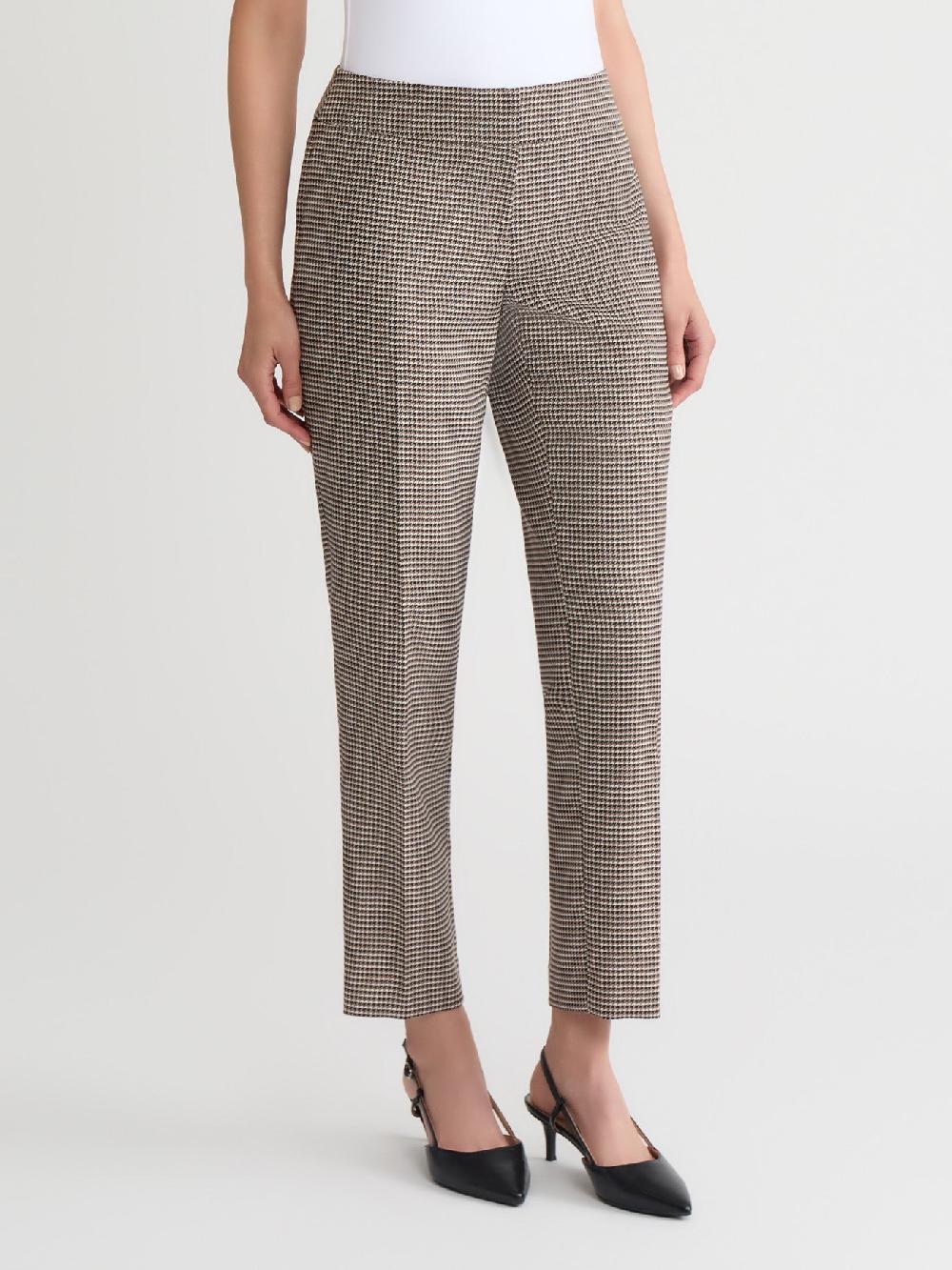 Kasper Petite Slim Leg Pant Houndstooth