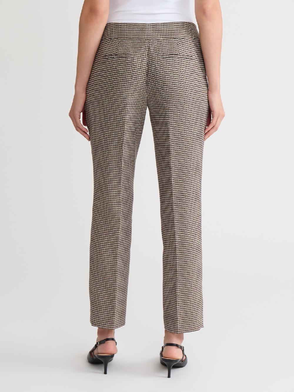 Kasper Petite Slim Leg Pant Houndstooth