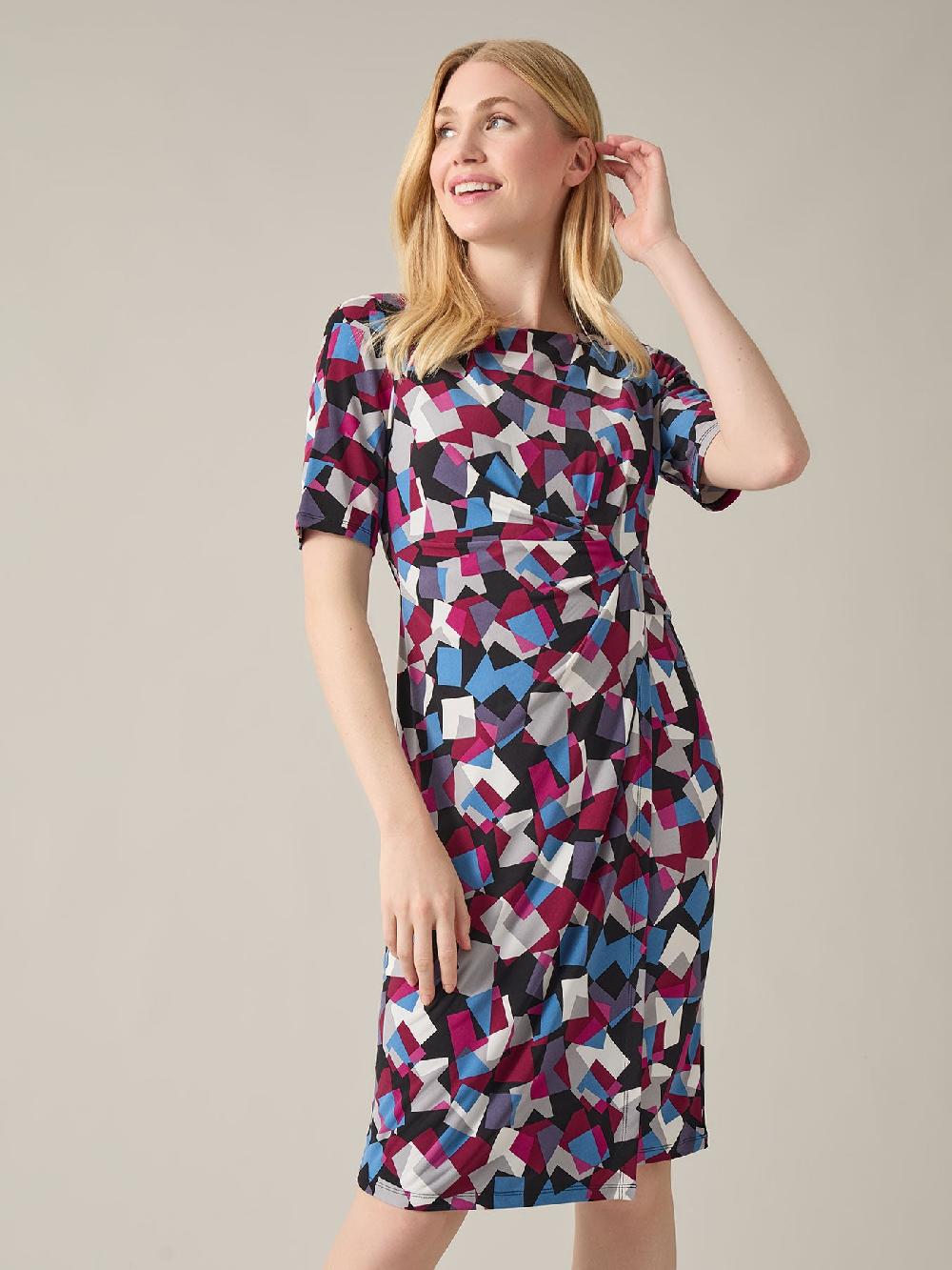 Kasper Petite Twist Waist Midi Dress Everyday Knit