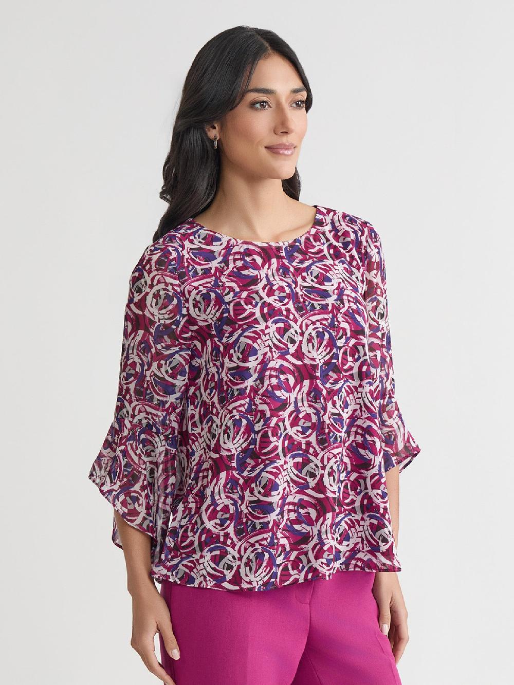 Kasper Plus Carrie Blouse Soft Drape