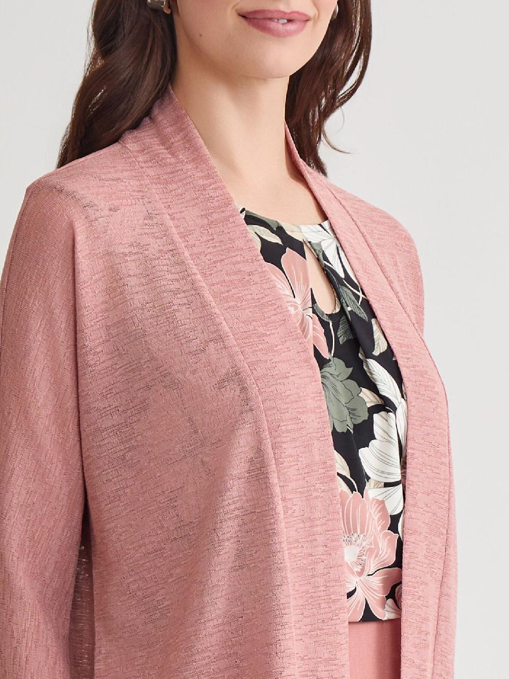 Kasper Plus Dolman Sleeve Knit Cardigan