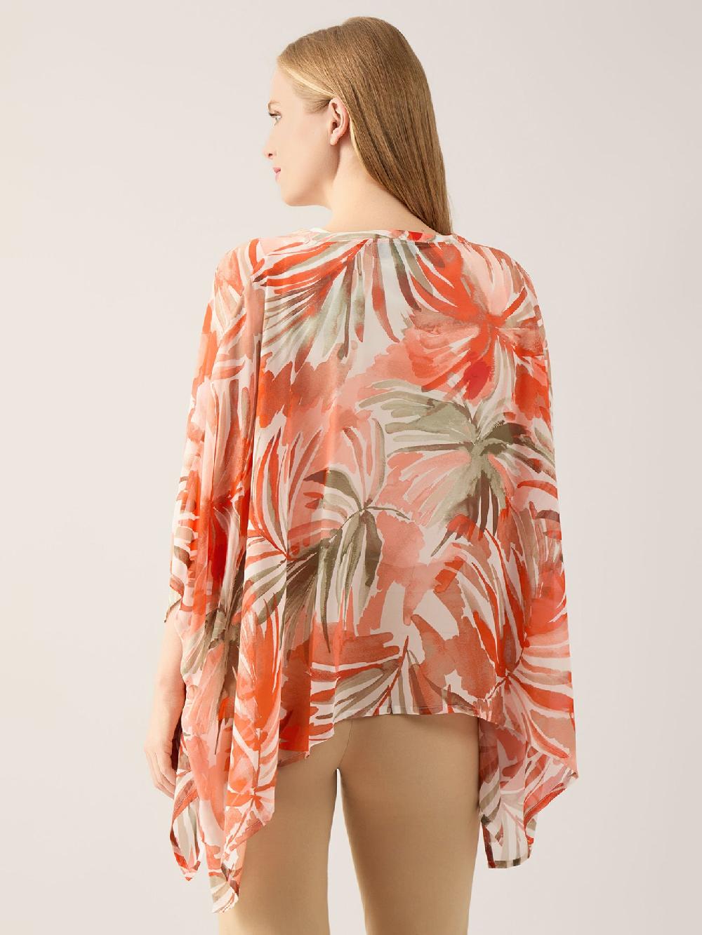 Kasper Plus Dolman Sleeve Poncho Soft Drape