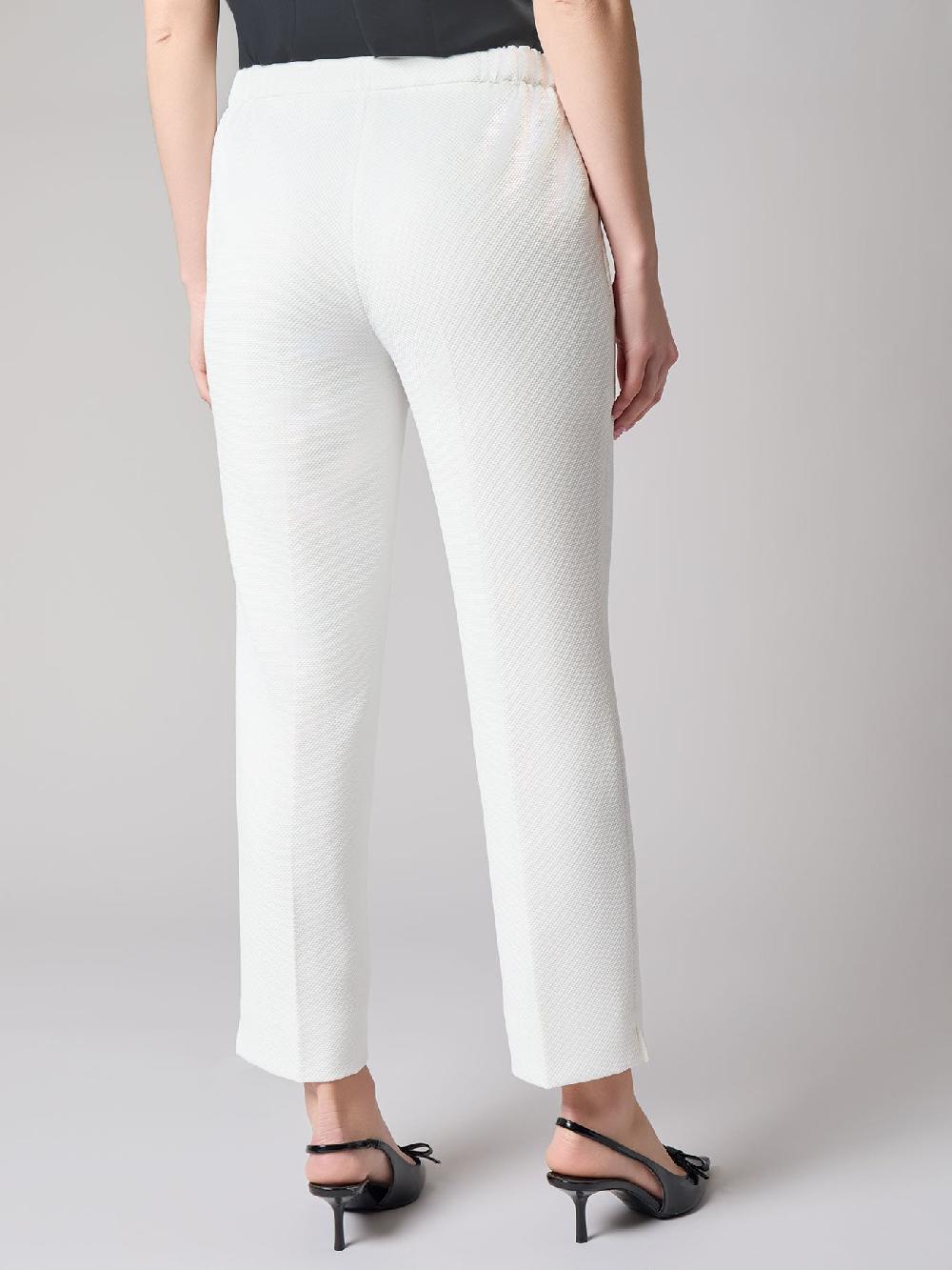 Kasper Plus Elastic Back Side Slit Pant Pique