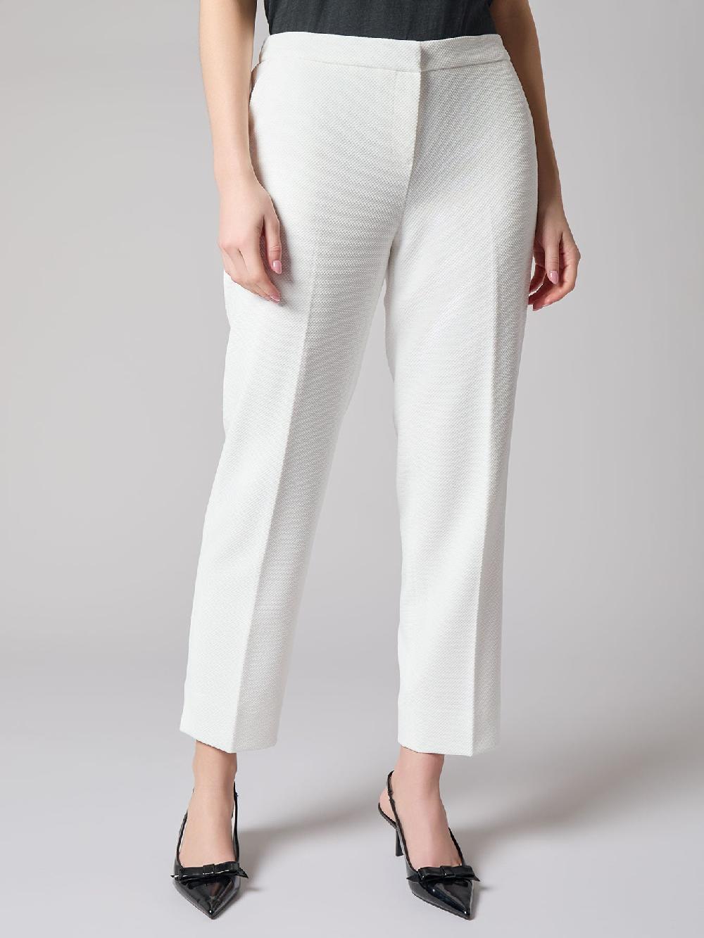 kasper Plus Elastic Back Side Slit Pant Pique