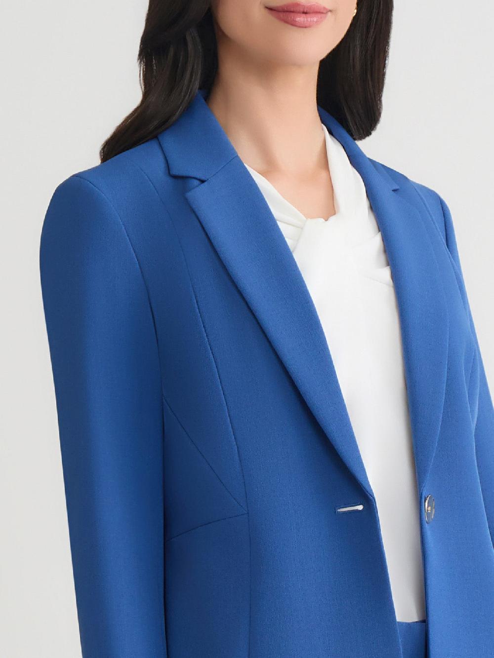 Kasper Plus One Button Jacket Iconic Stretch Crepe