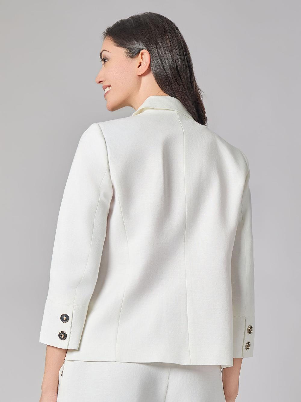 Kasper Plus One Button Jacket Linen