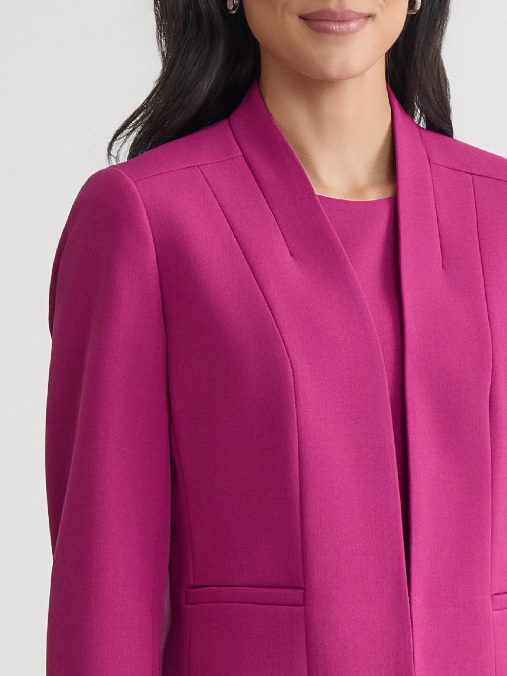 Kasper Plus Open Front Jacket Iconic Stretch Crepe