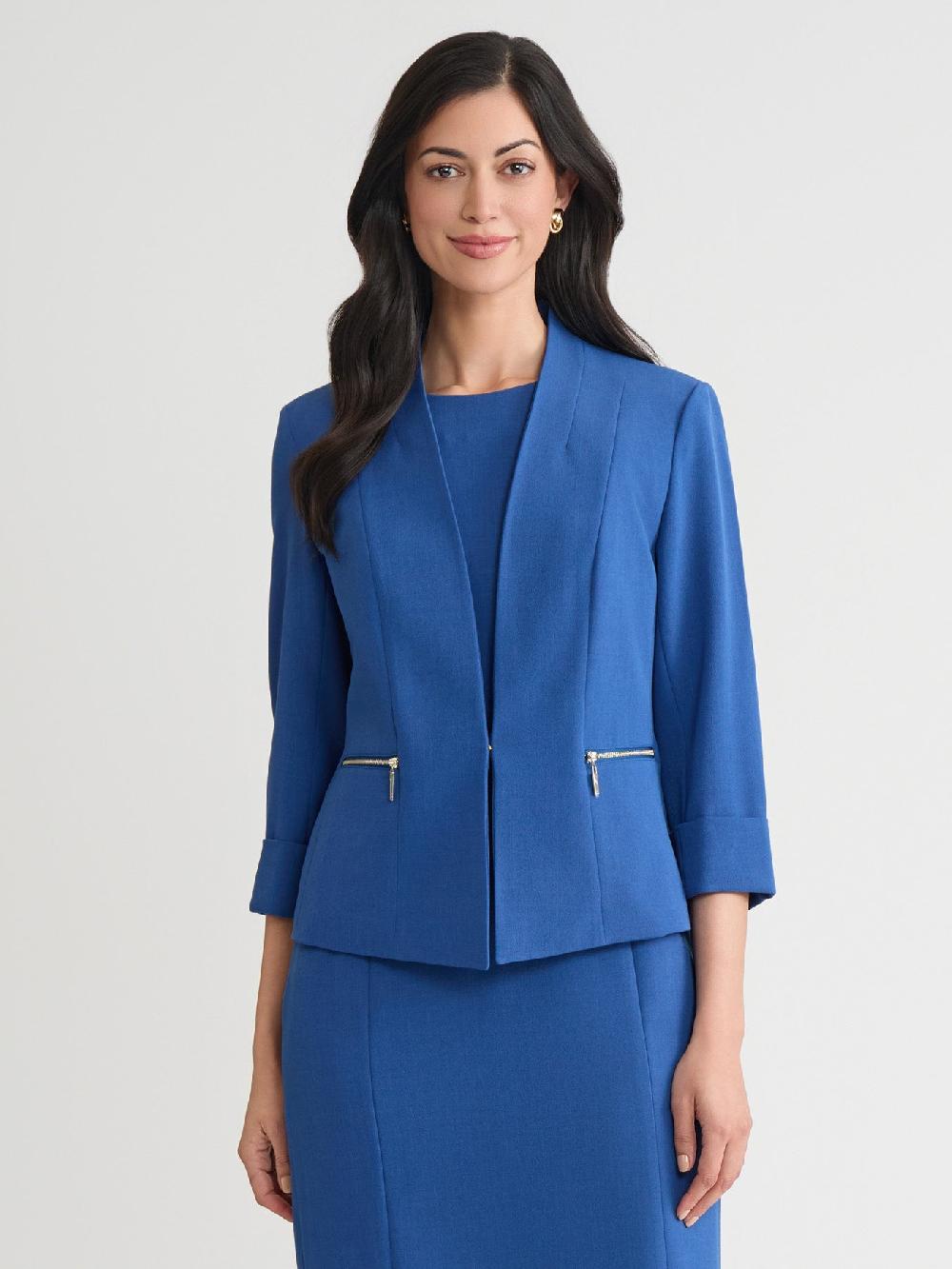 kasper Plus Sophia Jacket Iconic Stretch Crepe