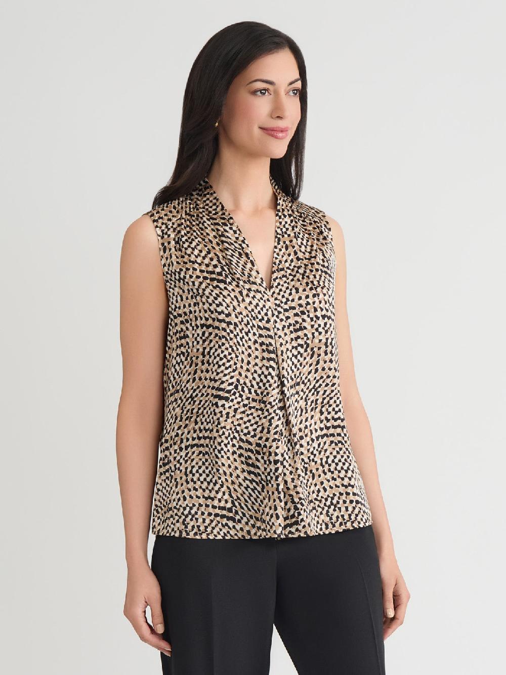 Kasper Plus V-Neck Top Classic Drape