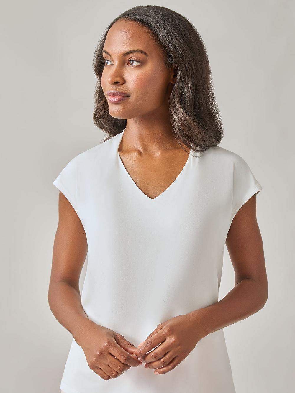 Kasper Plus V-Neck Top Everyday Knit