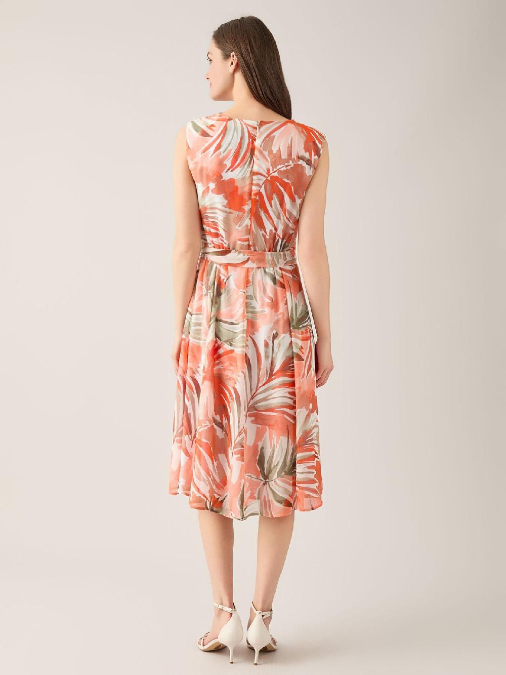 Kasper Plus Watercolor Cowl Neck Dress Soft Drape