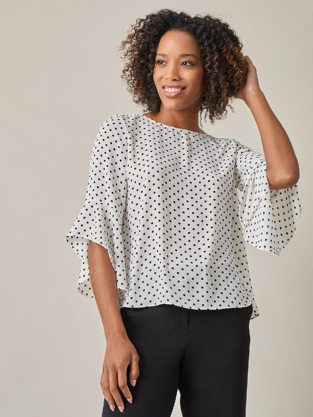 Kasper Printed Carrie Blouse
