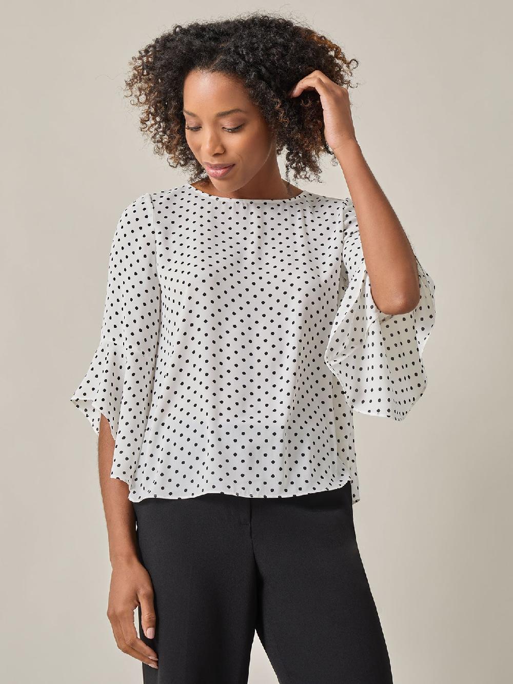 kasper Printed Carrie Blouse