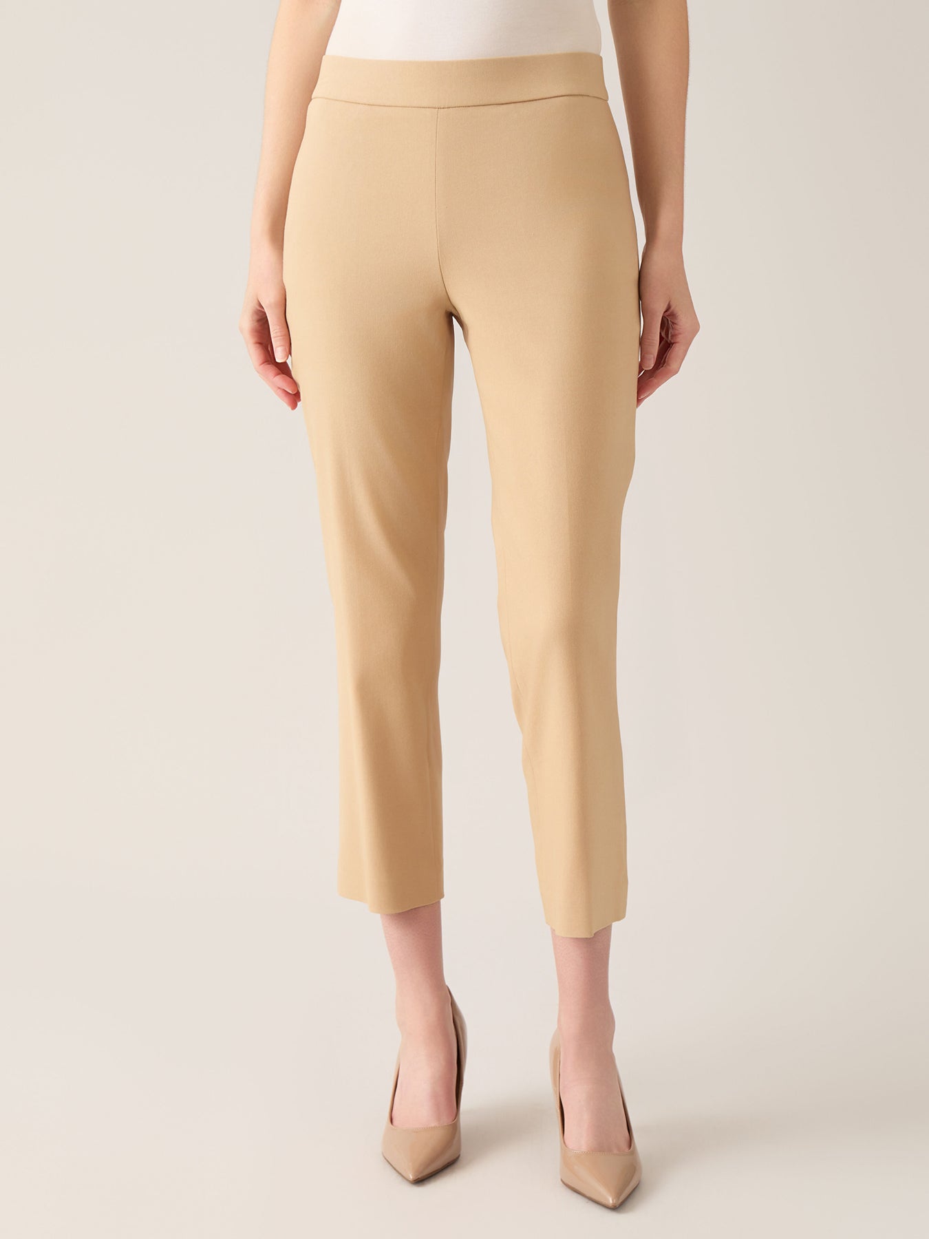 kasper Pull-On Cropped Pant Stretch Twill